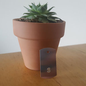 Miniature dog tag initial "s" charm